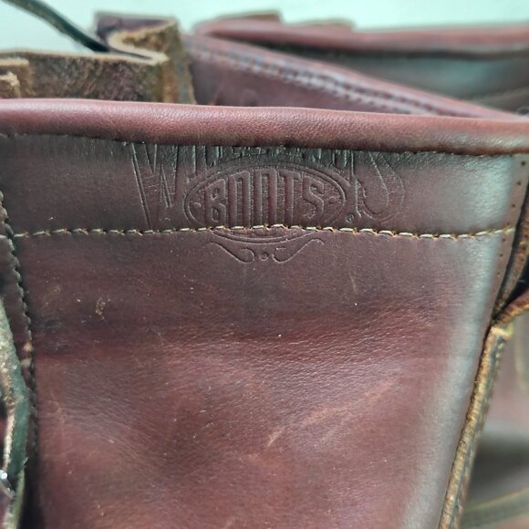 Whites Boots Mens Size 11 D Wedge Red Dog Roughout Leather Lace to Toe PNW Work - Picture 12 of 13